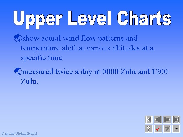 ýshow actual wind flow patterns and temperature aloft at various altitudes at a specific