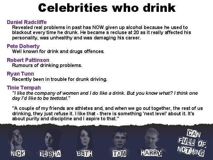 Celebrities who drink Daniel Radcliffe Revealed real problems in past has NOW given up