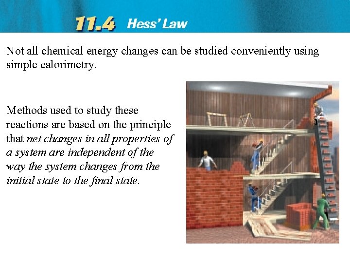 Not all chemical energy changes can be studied conveniently using simple calorimetry. Methods used