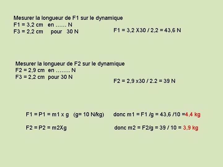 Mesurer la longueur de F 1 sur le dynamique F 1 = 3, 2