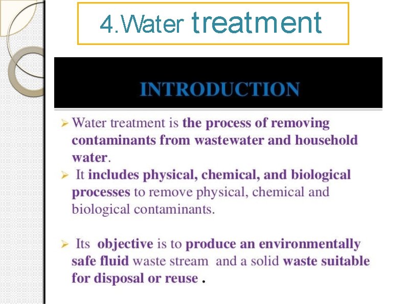 4. Water treatment 