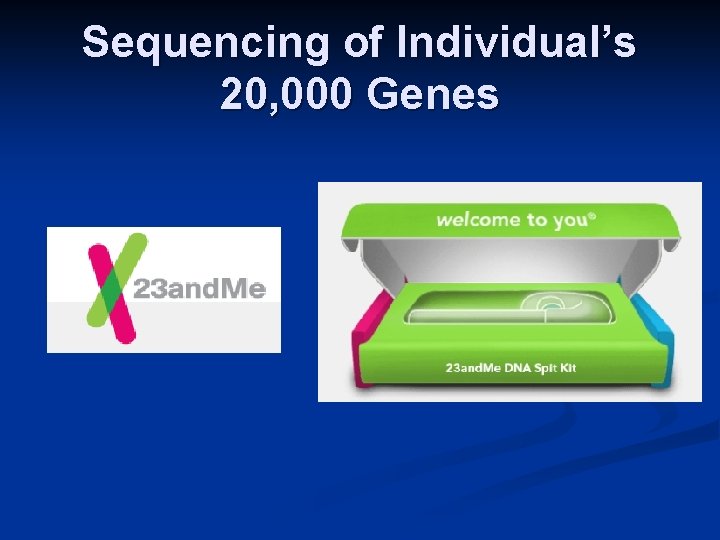 Sequencing of Individual’s 20, 000 Genes 