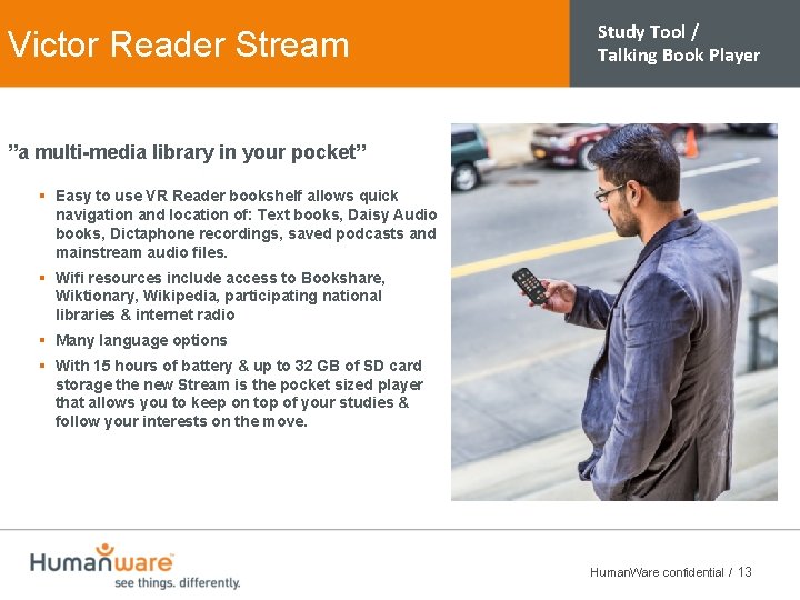 Victor Reader Stream Study Tool / Talking Book Player ”a multi-media library in your