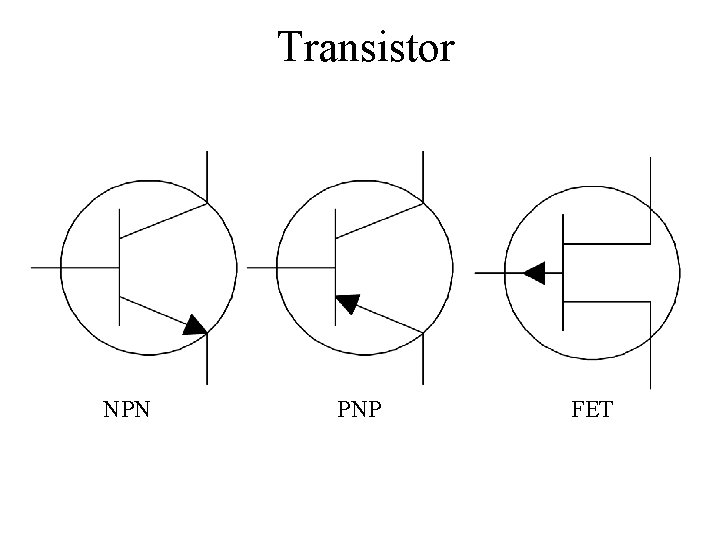 Transistor NPN PNP FET 