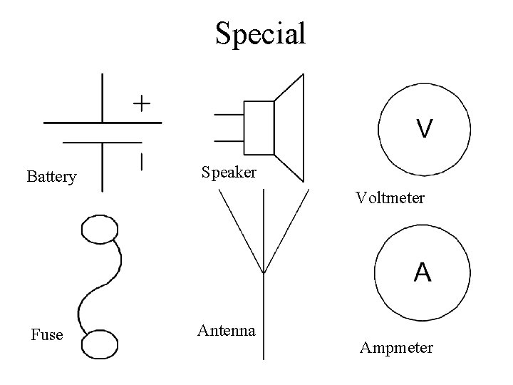 Special Battery Speaker Voltmeter Fuse Antenna Ampmeter 