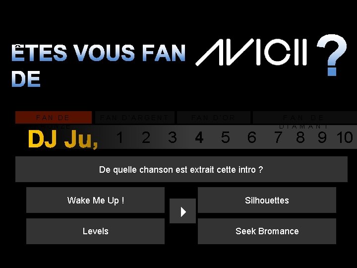 ? ÊTES VOUS FAN DE BRONZE FAN D’ARGENT FAN D’OR F A N D