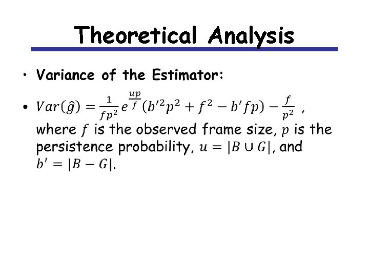 Theoretical Analysis • 