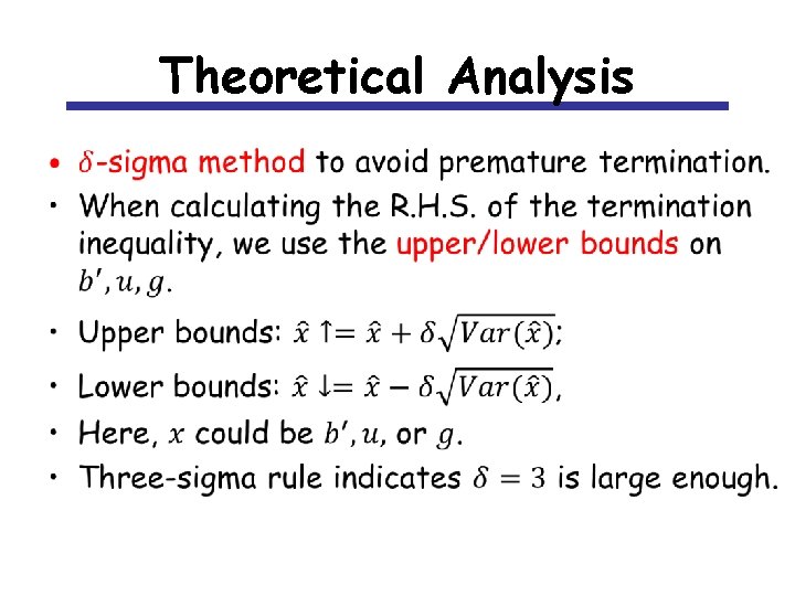 Theoretical Analysis • 