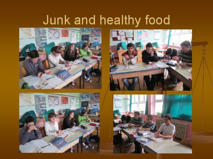 Junk and healthy food 