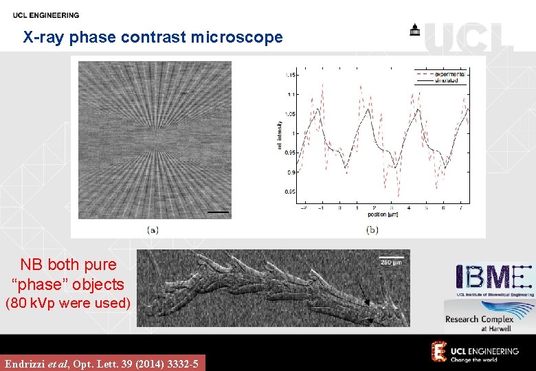 X-ray phase contrast microscope NB both pure “phase” objects (80 k. Vp were used)