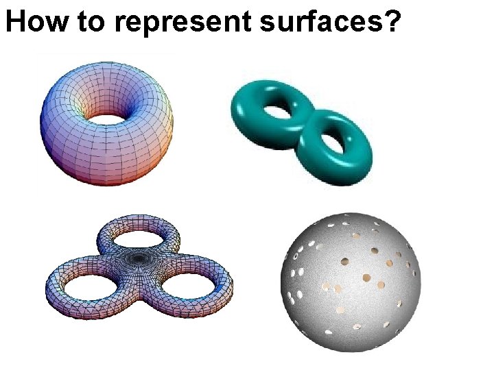 How to represent surfaces? 