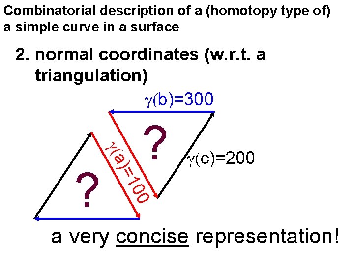 Combinatorial description of a (homotopy type of) a simple curve in a surface 2.