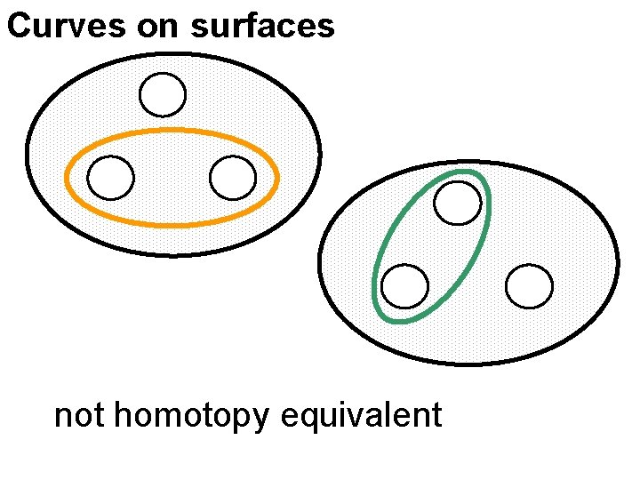Curves on surfaces not homotopy equivalent 