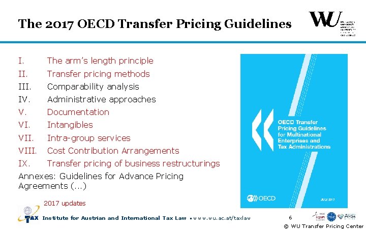 The 2017 OECD Transfer Pricing Guidelines I. The arm’s length principle II. Transfer pricing