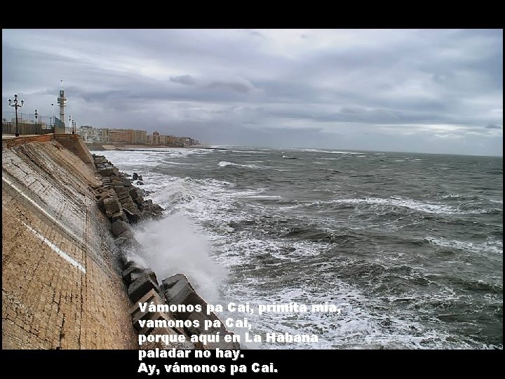 Vámonos pa Cai, primita mía, vamonos pa Cai, porque aquí en La Habana paladar