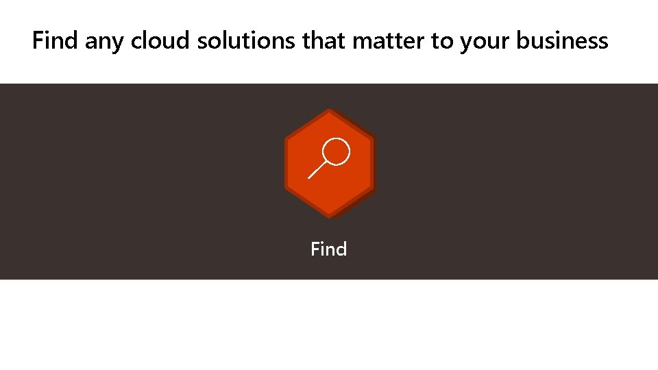 Find any cloud solutions that matter to your business Find 