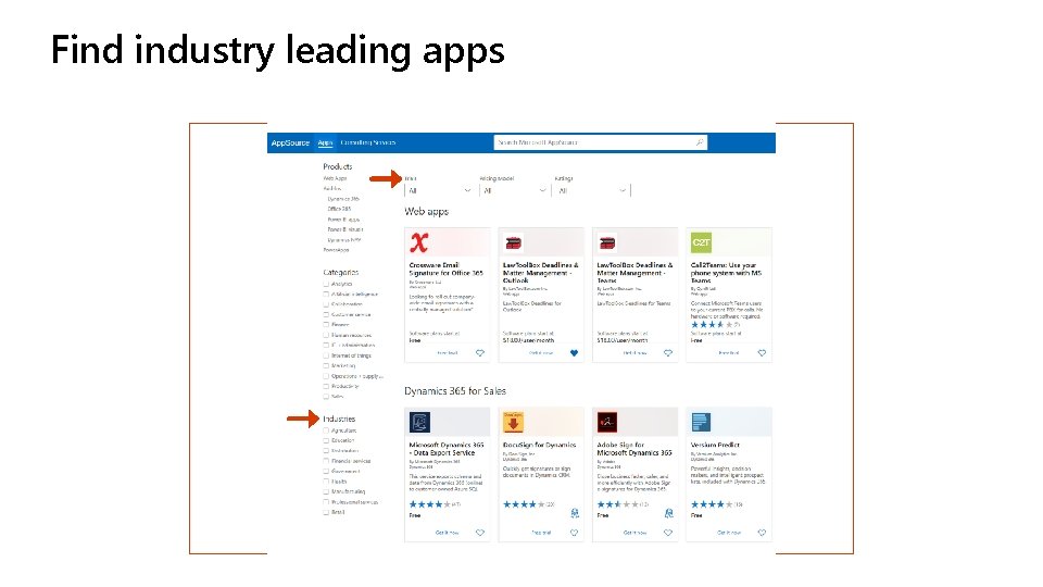 Find industry leading apps 