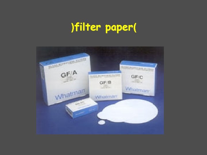 )filter paper( 