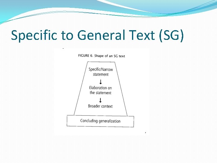 Specific to General Text (SG) 