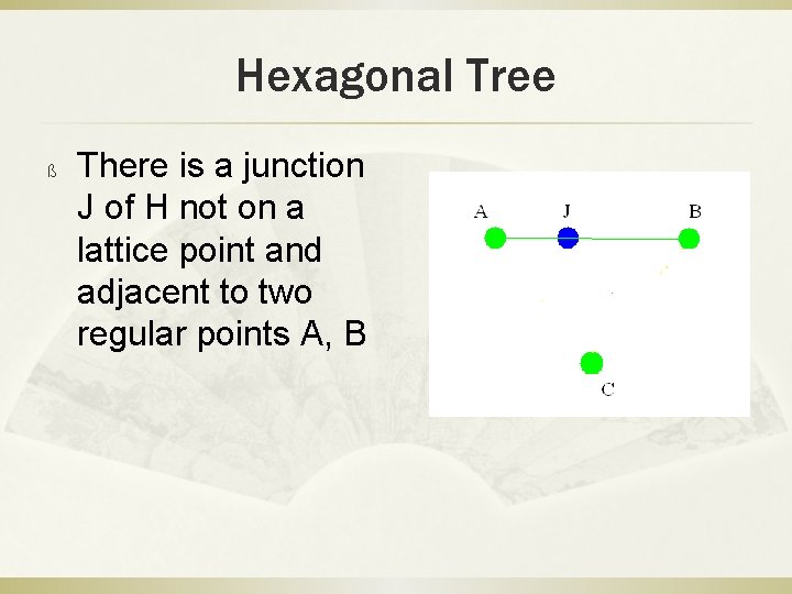 Hexagonal Tree ß There is a junction J of H not on a lattice