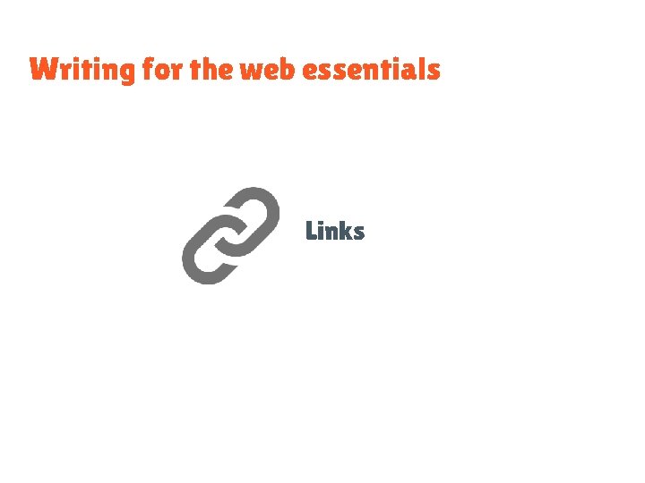 Writing for the web essentials Links 