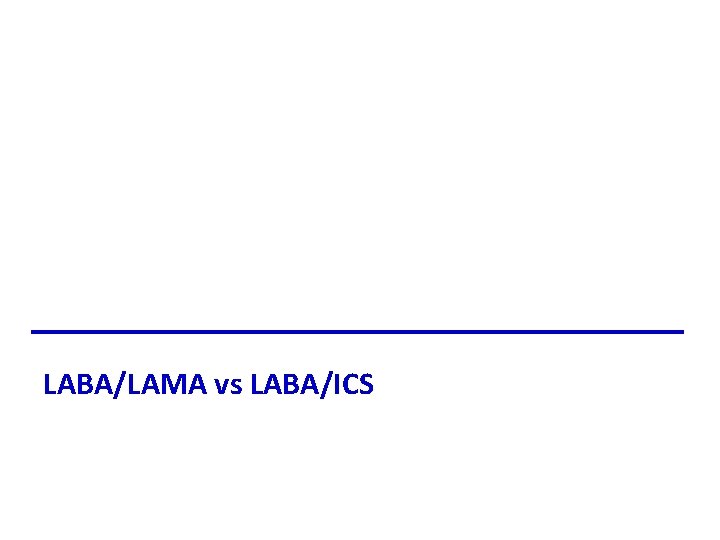 LABA/LAMA vs LABA/ICS 