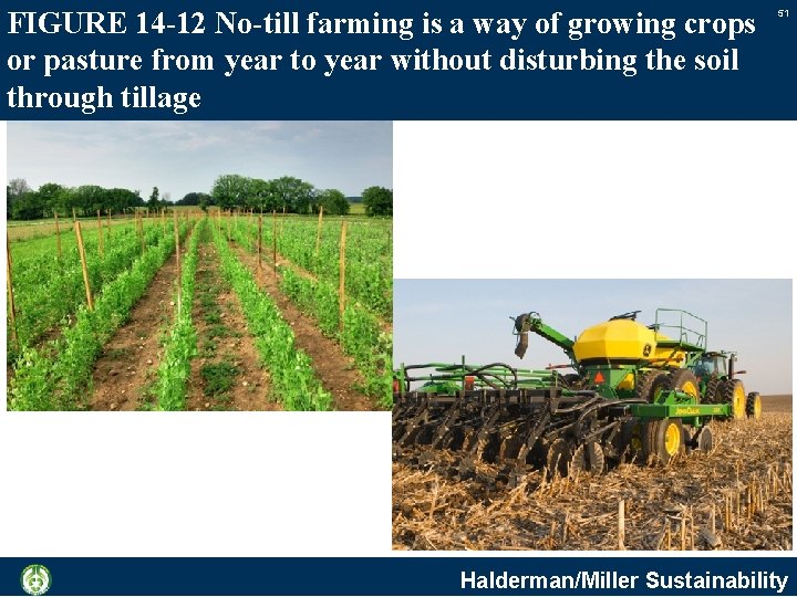 FIGURE 14 -12 No-till farming is a way of growing crops or pasture from