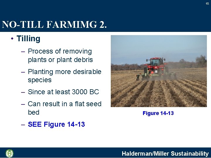 52 NO-TILL FARMIMG 2. • Tilling – Process of removing plants or plant debris