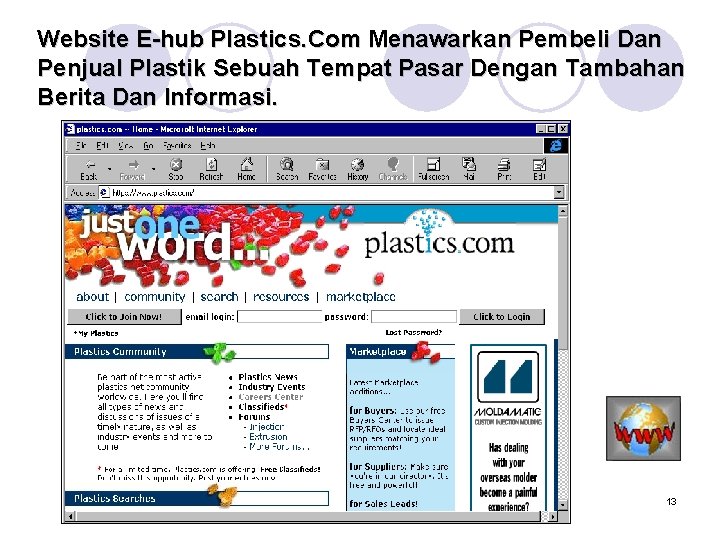 Website E-hub Plastics. Com Menawarkan Pembeli Dan Penjual Plastik Sebuah Tempat Pasar Dengan Tambahan