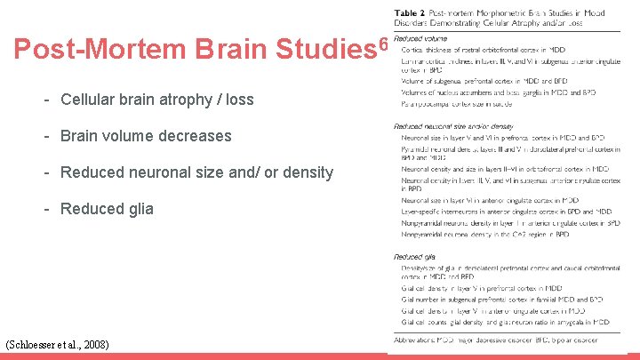 Post-Mortem Brain Studies 6 - Cellular brain atrophy / loss - Brain volume decreases