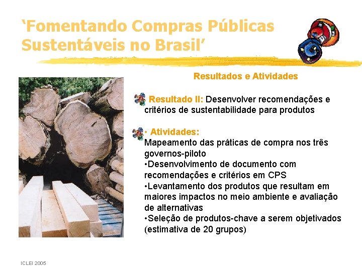 ‘Fomentando Compras Públicas Sustentáveis no Brasil’ Resultados e Atividades Resultado II: Desenvolver recomendações e