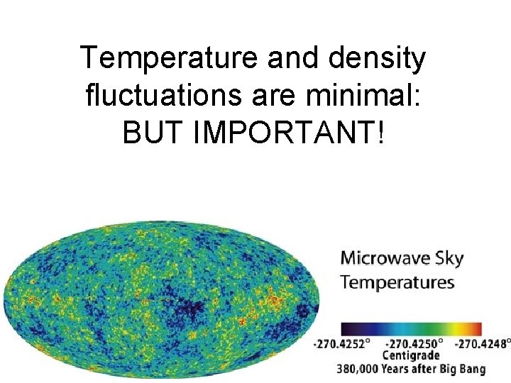 Temperature and density fluctuations are minimal: BUT IMPORTANT! 