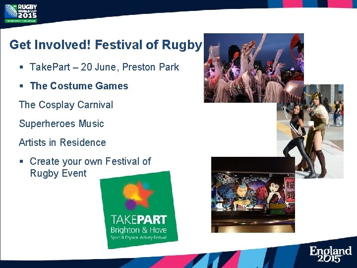 Get Involved! Festival of Rugby § Take. Part – 20 June, Preston Park §