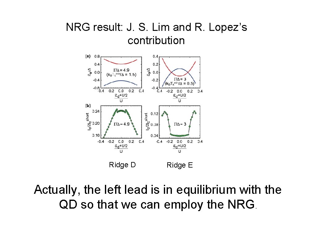 NRG result: J. S. Lim and R. Lopez’s contribution Ridge D Ridge E Actually,