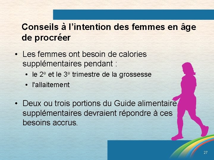 Conseils à l’intention des femmes en âge de procréer • Les femmes ont besoin