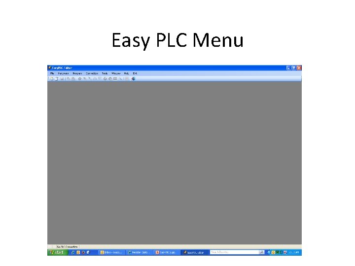 Easy PLC Menu Easy PLC Menu