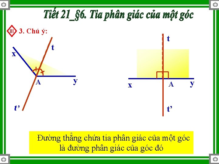 III 3. Chú ý: t x A t’ t y x A t’ Đường