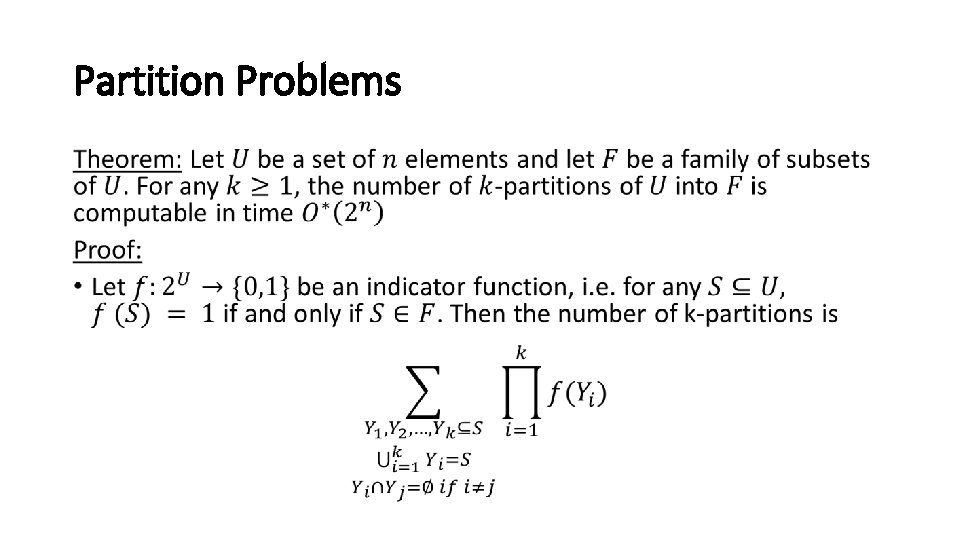 Partition Problems • 