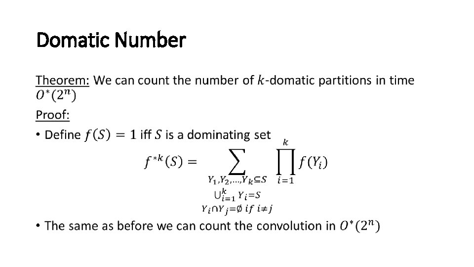 Domatic Number • 