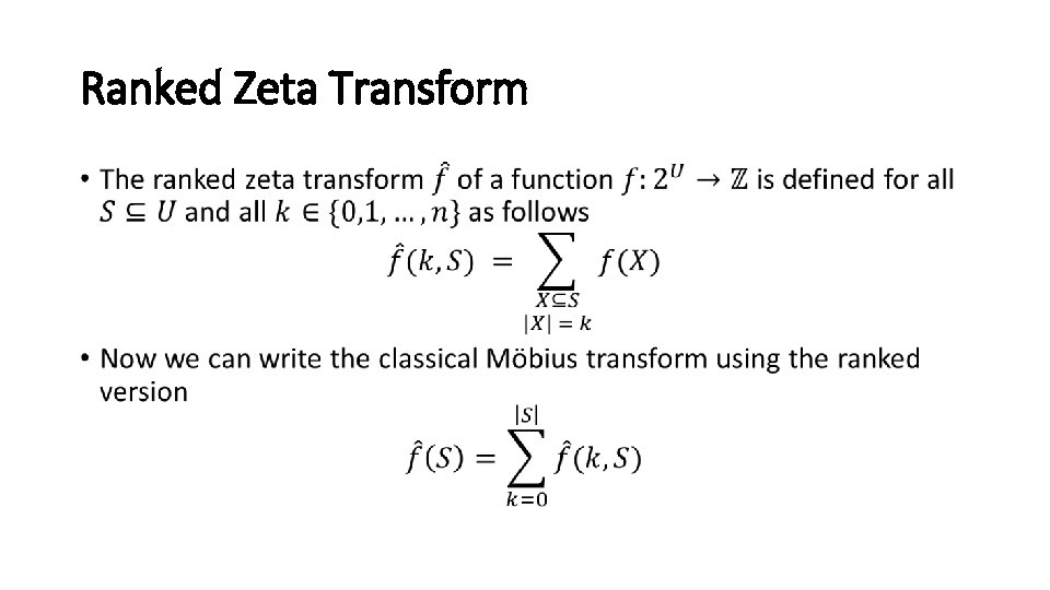 Ranked Zeta Transform • 