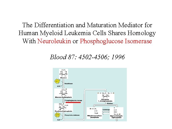 The Differentiation and Maturation Mediator for Human Myeloid Leukemia Cells Shares Homology With Neuroleukin