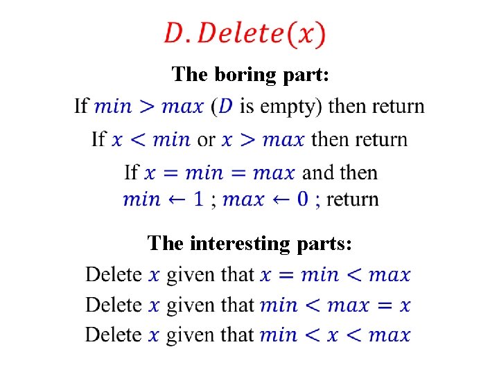  The boring part: The interesting parts: 