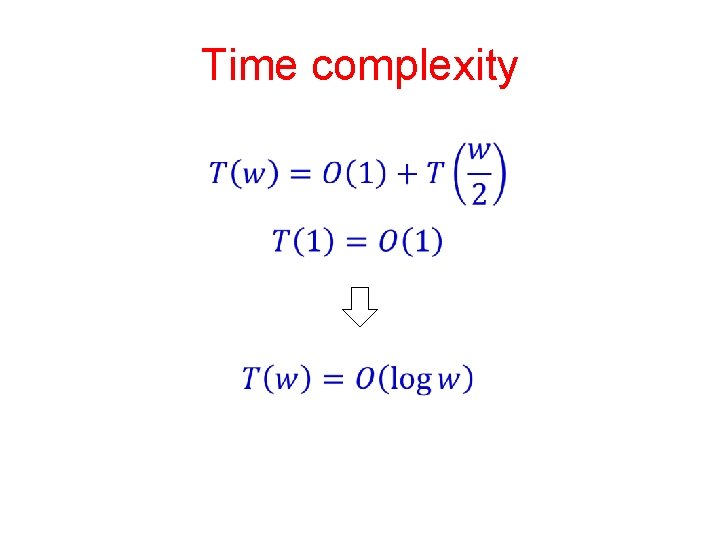 Time complexity 