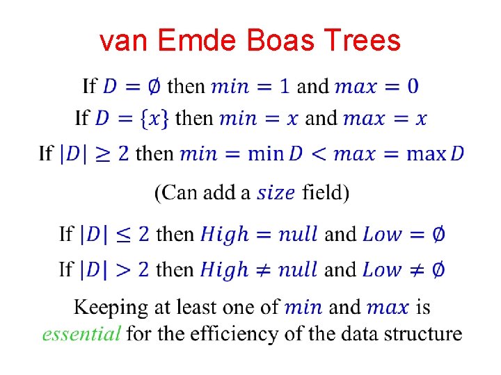 van Emde Boas Trees 