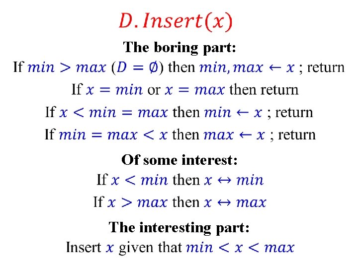  The boring part: Of some interest: The interesting part: 