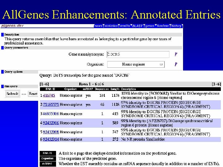 All. Genes Enhancements: Annotated Entries 