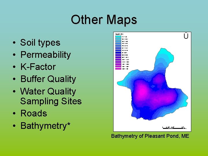 Other Maps Ü Depth (ft) • • • Soil types Permeability K-Factor Buffer Quality