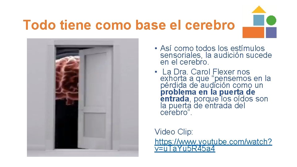 Todo tiene como base el cerebro • Así como todos los estímulos sensoriales, la