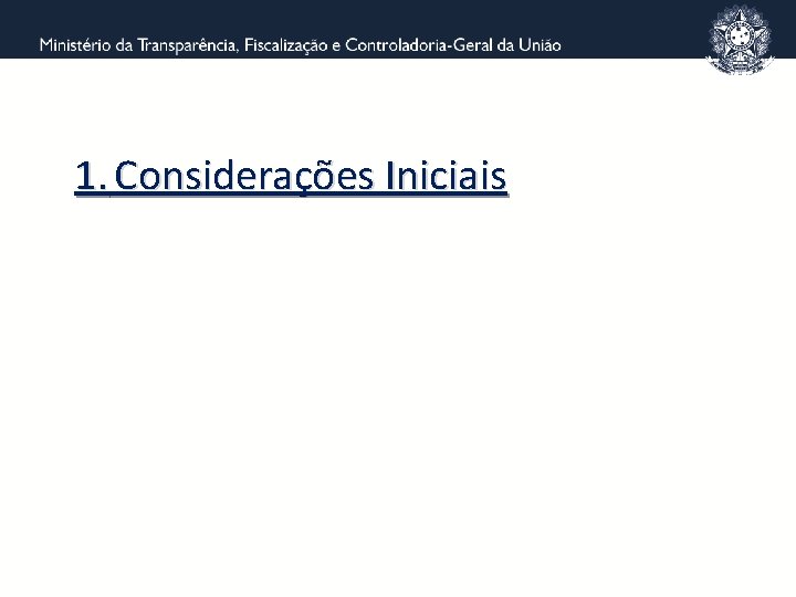 1. Considerações Iniciais 