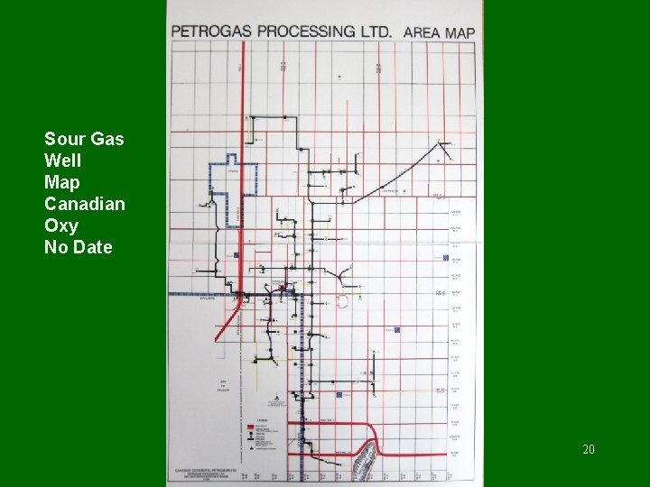 Sour Gas Well Map Canadian Oxy No Date 20 
